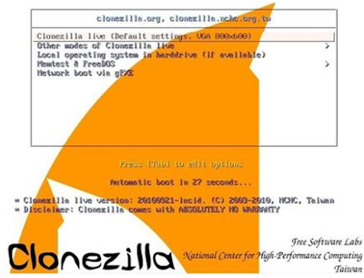 Cara Cloning Harddisk menggunakan Clonezilla