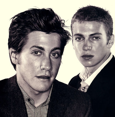 Jake Gyllenhaal and Hayden Christensen in Elle magazine