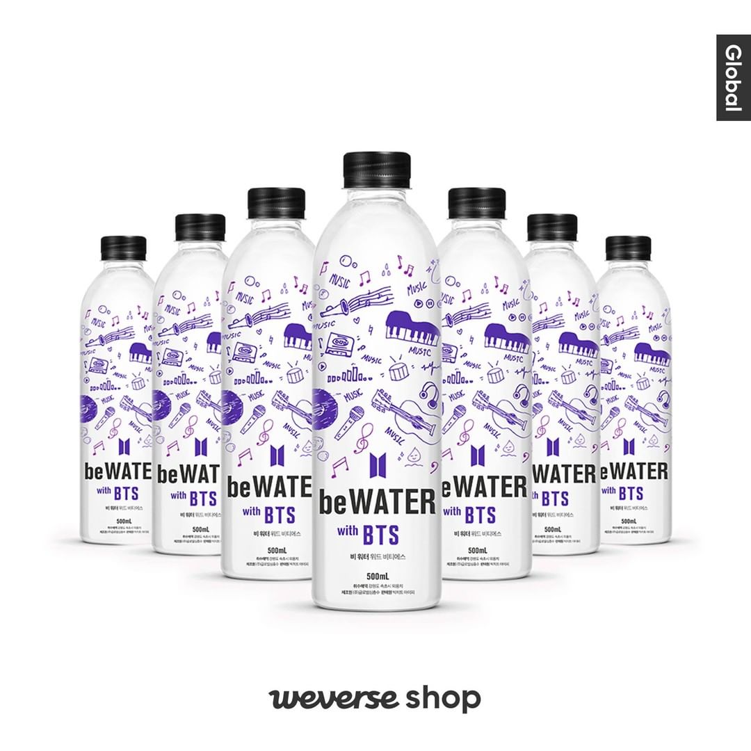 Big Hit Selling Premium Bottled Mineral Water, 'be WATER with BTS'