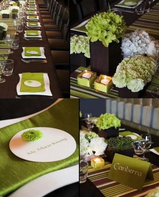 lime green wedding table