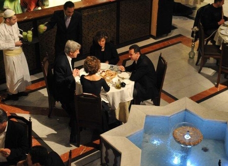 The Kerrys and the Assads dine together in 2009