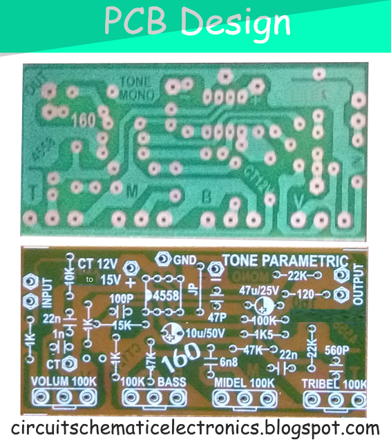 Parametric Tone Control IC4558 and PCB