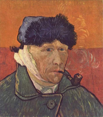 Self-portrait with Bandaged Ear and Pipe, 1889, private collection painting Vincent van Gogh