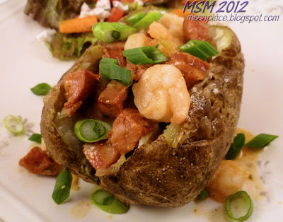 Shrimp & Andouille Baked Potatoes