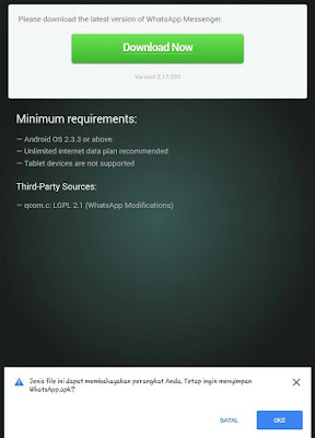 Cara download whatsapp yang tidak kompatibel