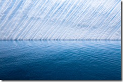 The edge of an iceberg floating just off the coast of Antarctica. (Photo and caption by Mike Matas)