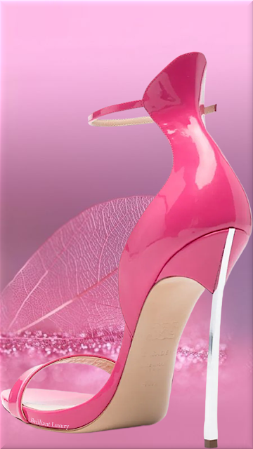 ♦Pink Casadei Cappa Blade leather sandals #brilliantluxury