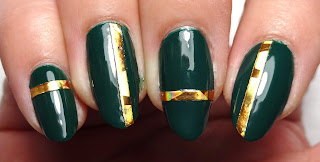 Gold Tape Nails