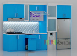 Kitchenset Pelangi Desain Interior: kitchen set warna biru 