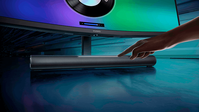 The Huawei MateView GT's soundbar base