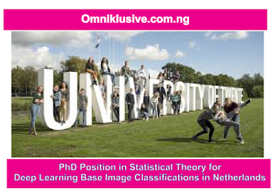 PhD Position in Statistical Theory for Deep Learning Base Image Classifications in Netherlands has commenced, this scholarship programme is organized for persons who wants to further their studies as to acquire a PhD degree in a the available fields open for study.