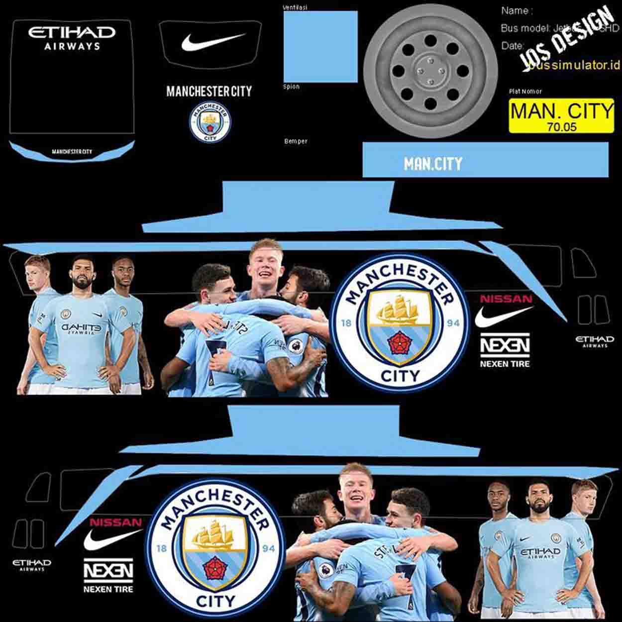 livery bussid manchester city