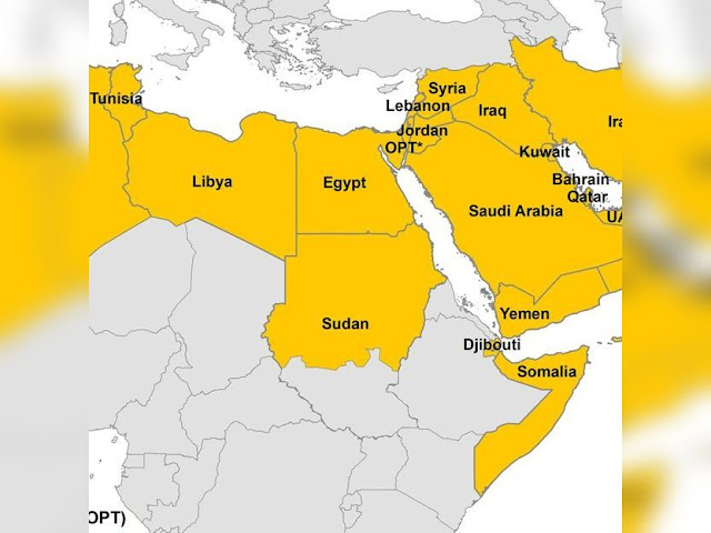 North Africa And Middle East Map