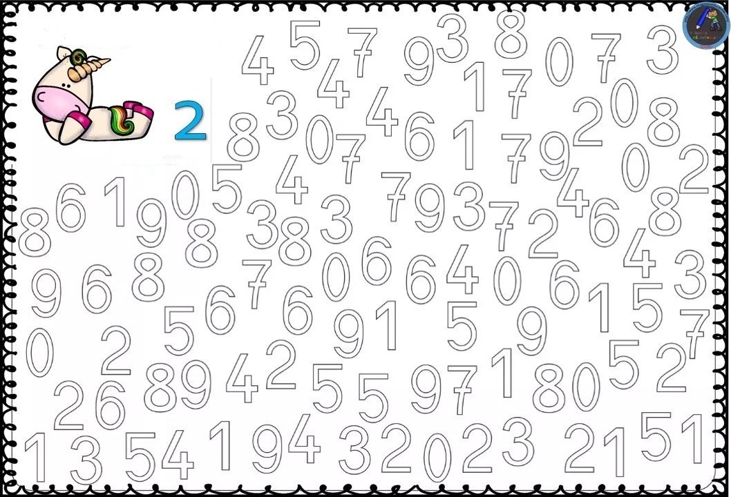 Numbers coloring pages 1-10 free printable preschool