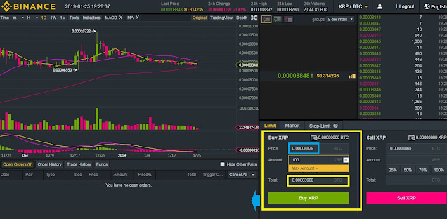 Binance trading platform