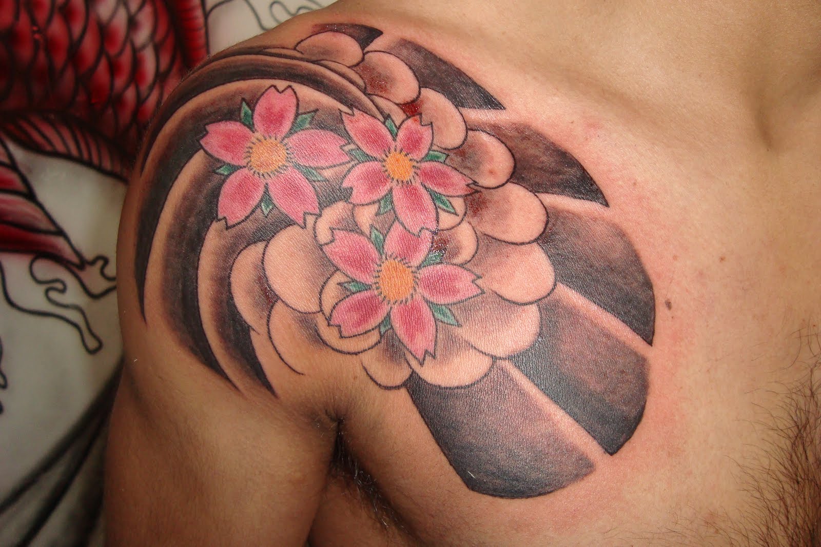 Tatuajes de flores japonesas -5