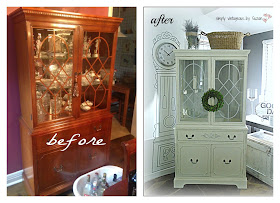 ASCP OLD WHITE/PARIS GREY PAINTED HUTCH