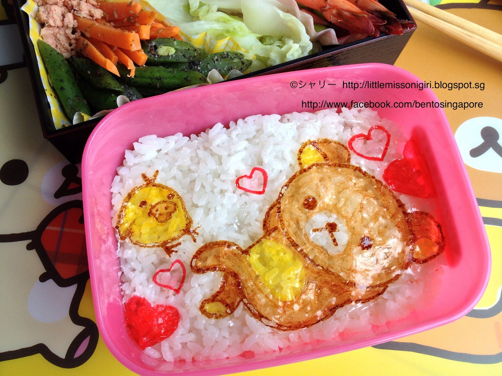 Rilakkuma Food Art Character Obento オブラートアートのリラックマキャラ弁 Little Miss Bento
