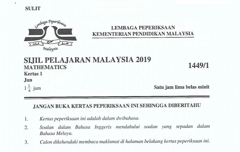 Soalan Sebenar dan Percubaan SPM Bahasa Tamsil Tahun 2024 + Skema Jawapan