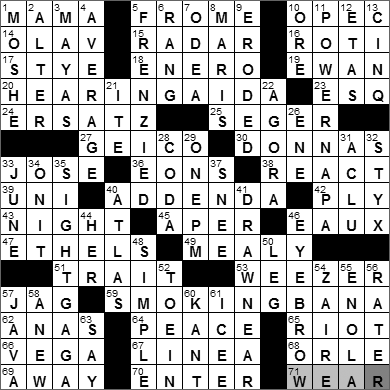 Crossword Puzzles on Times Crossword Solution   Laxcrossword Com  La Times Crossword