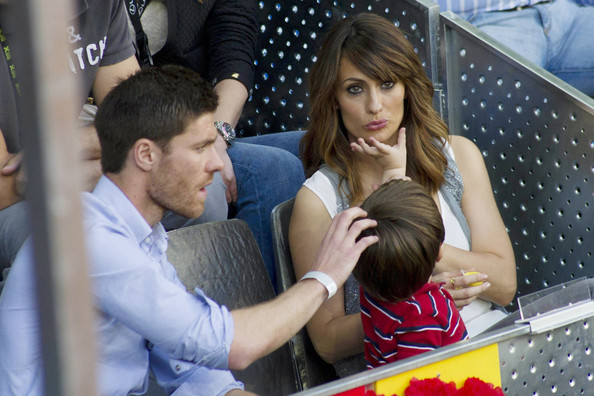 Xabi Alonso With Wife