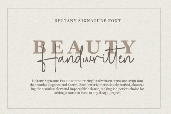 Download Deltany Signature Font