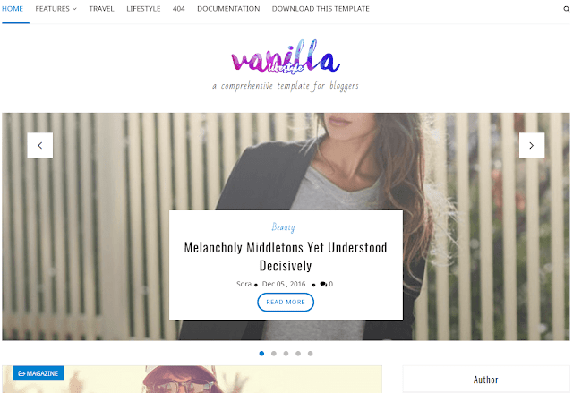 Vanilla Lifestyle Blogger theme