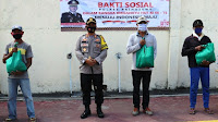 Salurkan Bansos 10 Ton Beras, Polres Pringsewu Libatkan Pengayuh Becak