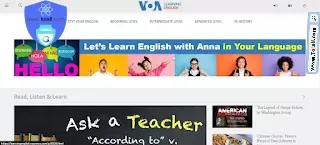 موقع VOA Learning English لتعلم اللغة الإنجليزية