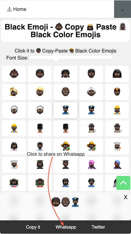 How to Share 👨🏿‍🏫 Black Emoji On Whatsapp?