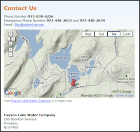 Fayson Lakes Water Company Map