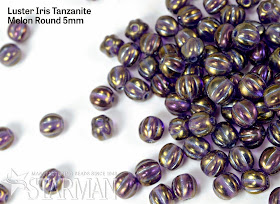 Melon Round 5mm : Luster Iris - Tanzanite (287-05-LR2051)