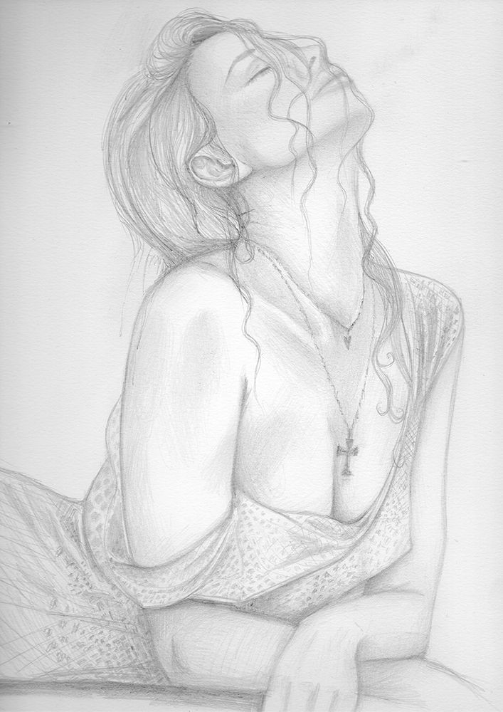 Hot pencil sketch