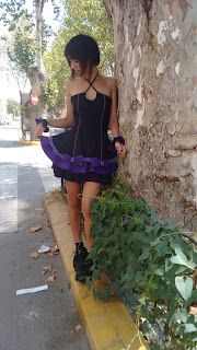 dress, donuth, channel, Tutorial, ideas kawaii, lolita, purple, vestido, socks, muñequeras, wristband, Chobits, kawaii