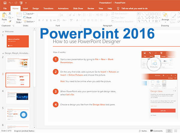 Tải PowerPowerPoint 2016 | Tạo slide thuyết trình trên máy tính b