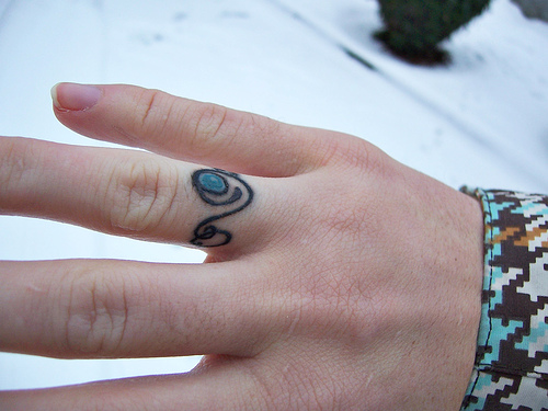Adventurous couples choose wedding rings tattooed as they are more durable