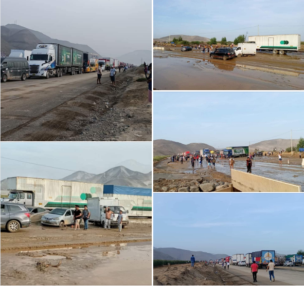 Lluvias inundan panamericana norte en Huarmey