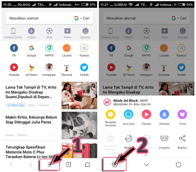 Agar Iklan Tetap Muncul di UC Browser