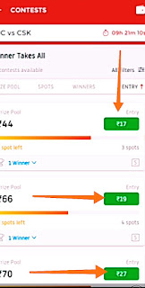 Dream 11 Contests, dream 11,dream 11 head to head, contests, cheap dream 11 Contests