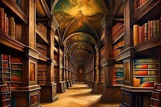 Book Library AI Art Image