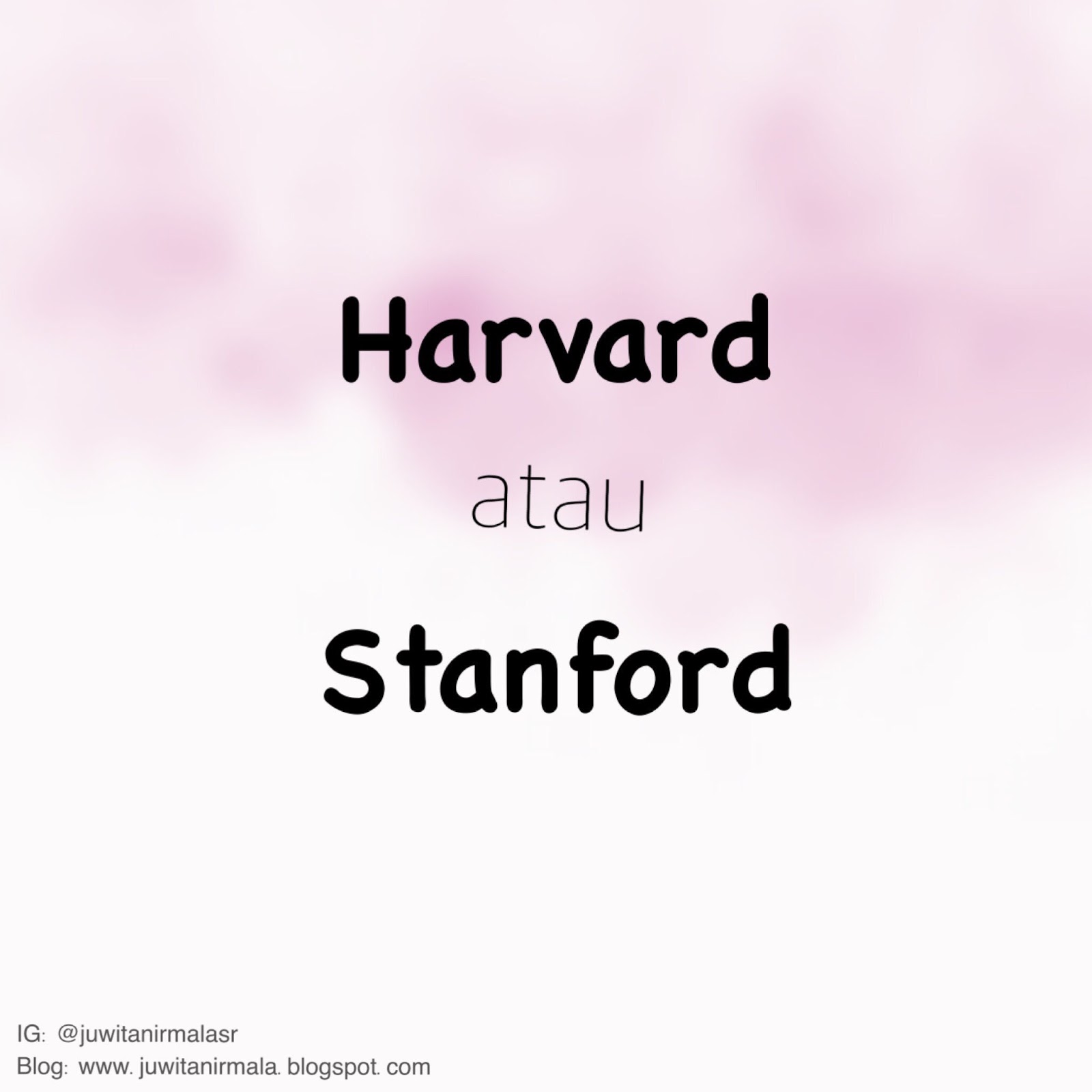 HARVARD atau STANFORD
