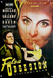 FALSA OBSESIÓN. Cartel: 70 x 100 cms. España. Arte: MCP (Ramón Martí, Josep Clavé, Hernán Picó). FALSA OBSESIÓN. Obsession. 1954. Francia, Italia. Dirección: Jean Delannoy. Reparto: Michèle Morgan, Raf Vallone, Marthe Mercadier, Jean Gaven, Albert Duvaleix, Robert Dalban, Jean Toulot, Dora Doll, Raphaël Patorni, Martine Alexis, Albert Michel, Pierre Moncorbier, Louis Siegner, Olivier Hussenot.