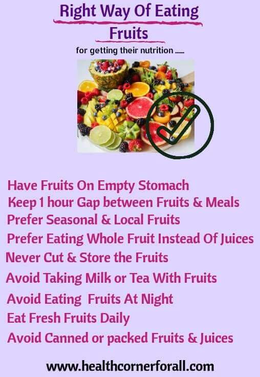 Right Way Of Eating Fruits