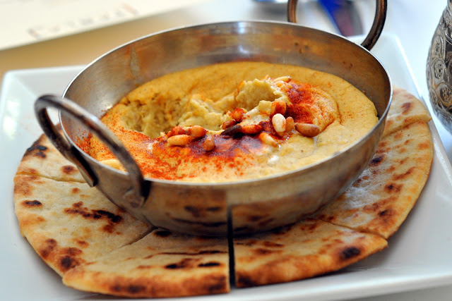 Warm Hummus with Pita - Tarla Mediterranean Grill - Napa, CA | Taste As You Go