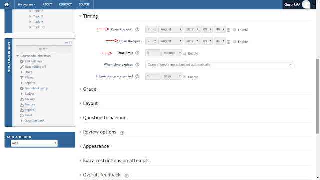 Membuat Quiz di Moodle