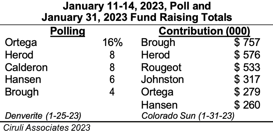 Denver Mayor Fundraising Poll