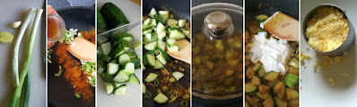 Zubereitung Lachsforelle mit Hirse-Linsen und Gurken-Curry