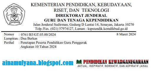 Penetapan Peserta PGP Angkatan 10 Tahun 2024