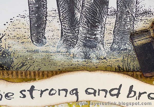 Layers of ink - Elephant Card Tutorial by Anna-Karin with stamps by Darkroom Door