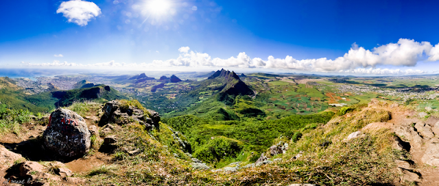 Pemandangan panorama bagian dari Pulau Mauritius